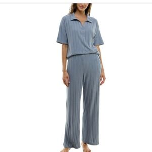 Roudelain Women's 2-Pc. Whisper Wide Rib Pajamas Set Size L NWT